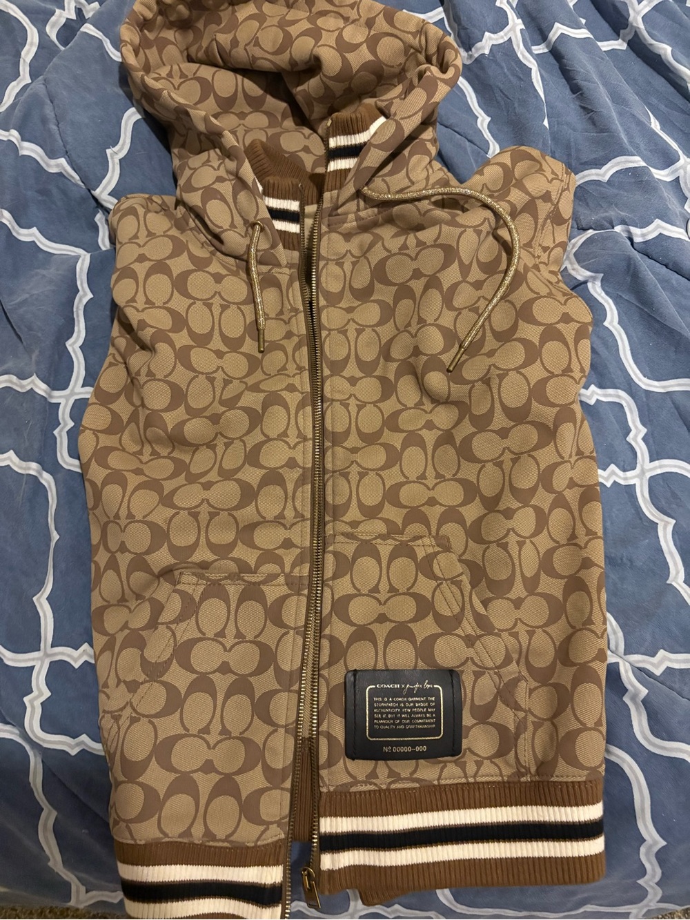 Coach Women’s Brown Signature Logo Hoodie